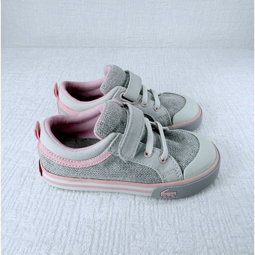 See Kai Run Sneakers Kristin Gray Herringbone Toddler Size 9